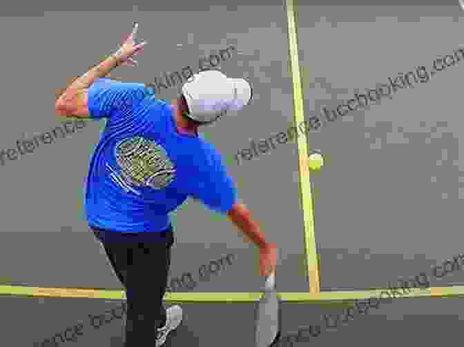 A Dynamic Image Capturing The Moment Of A Player Executing A Powerful Pickleball Serve. PICKLEBALL FOR BEGINNERS: Essential Guide On Pickle Ball For Beginners