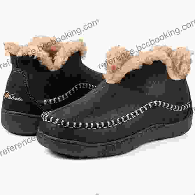 A Family Wearing Cozy And Durable Moccasin Slippers, Enjoying A Moment Of Relaxation In Their Home. Family Moccasin Slippers Knitting Pattern Safari