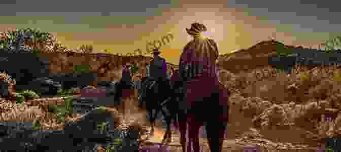 A Group Of Travelers Riding On Horseback Through A Vast Desert Landscape. Rebel Of The Sands Alwyn Hamilton