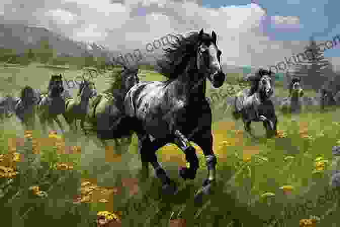 A Majestic Wild Horse Galloping Freely Across A Lush Green Meadow Autumn Of Angels: A Wilderness Horse Adventure (Whinnies On The Wind 8)