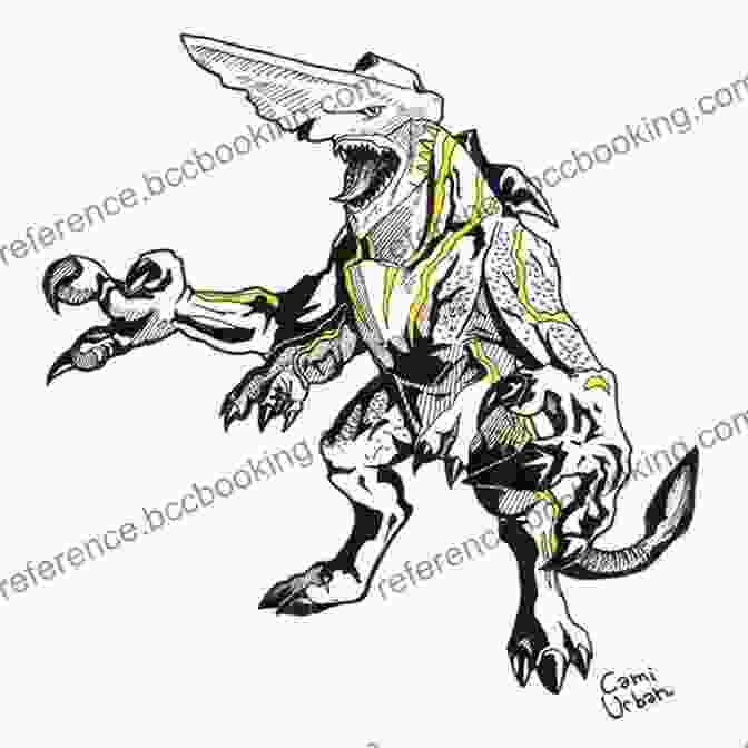 A Menacing Illustration Of Knifehead, A Razor Sharp Kaiju With A Serrated Tail, From The Art Of Pacific Rim: The Black. The Art Of Pacific Rim: The Black
