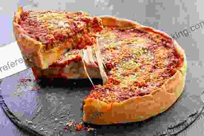 A Mouthwatering Image Of A Chicago Deep Dish Pizza Oozing With Cheese And Toppings. Iconic Chicago Dishes Drinks And Desserts