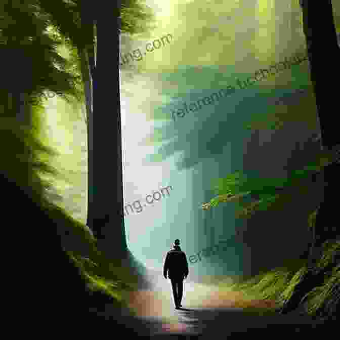 A Person Walking Through A Dark Forest, Symbolizing The Journey Of Life. A Study Guide For W H Auden S As I Walked Out One Evening (Poetry For Students)