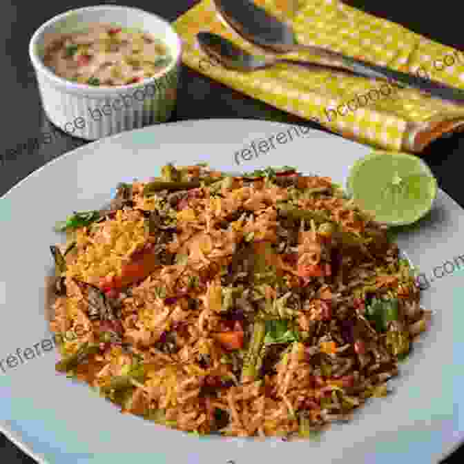 A Pot Of Vegetable Biryani, A Layered Rice Dish With Vegetables, Spices, And Herbs Mumbai Modern: Vegetarian Recipes Inspired By Indian Roots And California Cuisine