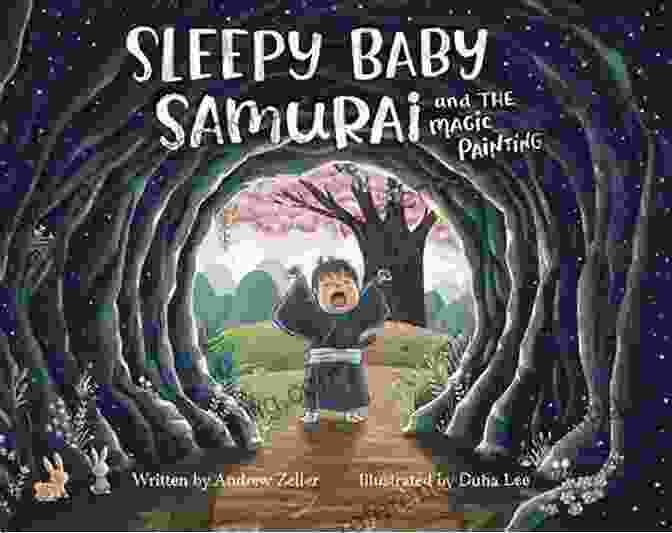 A Sleeping Baby Samurai Surrounded By Vibrant Colors And Fantastical Creatures From The Magic Painting Sleepy Baby Samurai And The Magic Painting