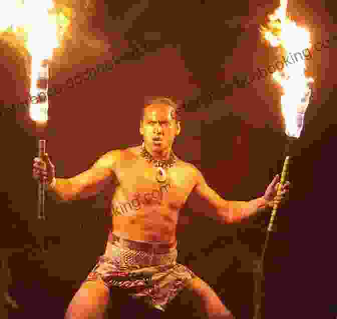 A Vibrant Scene Of A Fire Knife Dance In Samoa, With Traditional Costumes And Rhythmic Drumming Wine Dark Seas And Tropic Skies: Reminiscences And A Romance Of The South Seas
