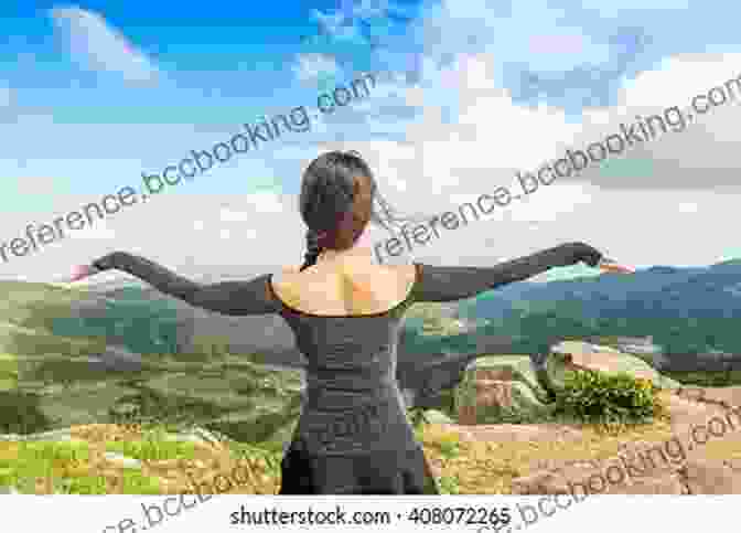 A Woman Standing On A Mountaintop, Looking Out Over A Vast Landscape. She Is Smiling And Confident, And Her Body Language Conveys A Sense Of Strength And Power. Presence: Bringing Your Boldest Self To Your Biggest Challenges