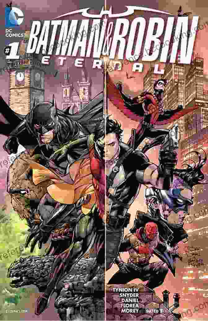 Batman: Robin Eternal 2024 Book Cover Featuring Batman And Robin Standing Side By Side In A Dynamic Pose, Their Capes Flowing Behind Them Against A Futuristic Gotham City Skyline Batman Robin Eternal (2024) #8 Amy Wright