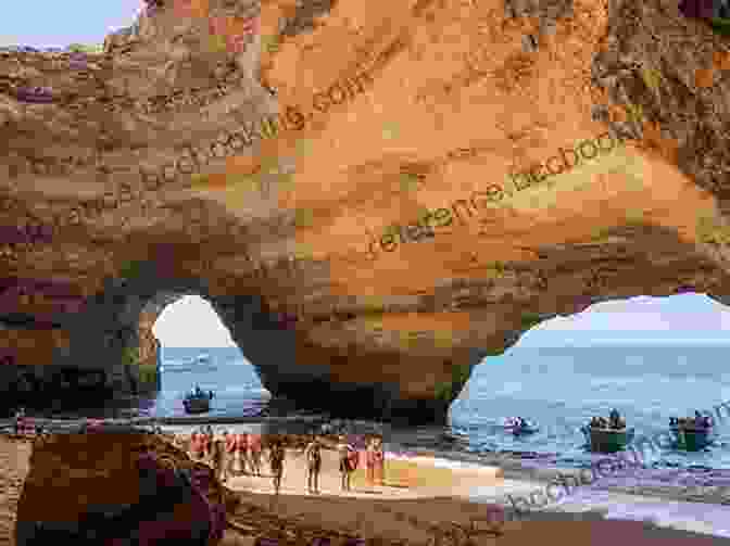 Group Of Kayakers Exploring A Secluded Cave Along The Algarve Coastline Living The Dream: In The Algarve Portugal (The Algarve Dream 1)