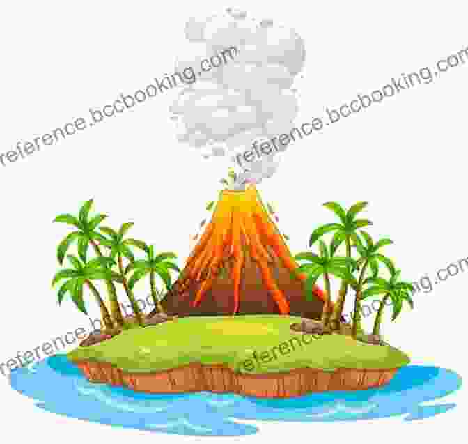 Island On Fire Book Cover, Featuring An Illustration Of A Volcano Erupting On A Tropical Island Island On Fire Alexandra Witze