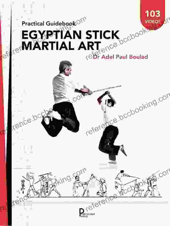 Martial Artist Demonstrating An Egyptian Stick Martial Art Technique Egyptian Stick Martial Art: Practical Guidebook