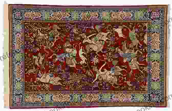 Ornate Persian Tapestry Depicting A Royal Hunting Scene EOTHEN: Traces Of Travel Brought Home From The East