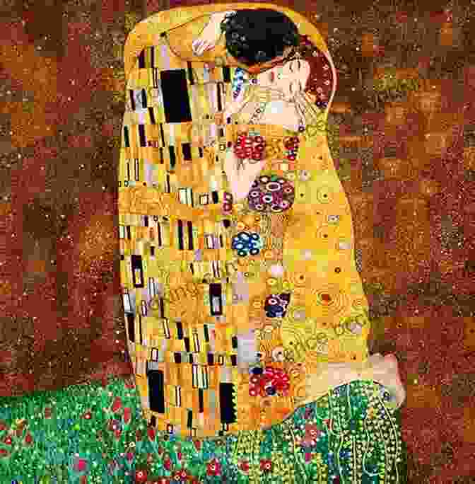 Painting Of A Couple Kissing By Klimt Black Clay Pottery: Product Of Beauty History Fire And Love