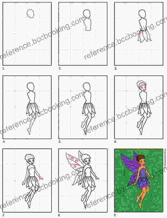 Step 4: Add Details To A Fairy How To Draw Fairies And Princesses For Kids: Learn To Draw Cute Fairies And Princesses Step By Step Easy Drawing Instruction For Kids (Draw With Amber 4)