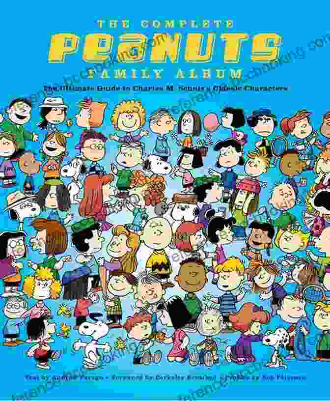 The Cover Of The Ultimate Guide To Charles Schulz's Classic Characters, Featuring The Peanuts Gang Gathered Around A Typewriter. The Complete Peanuts Family Album: The Ultimate Guide To Charles M Schulz S Classic Characters