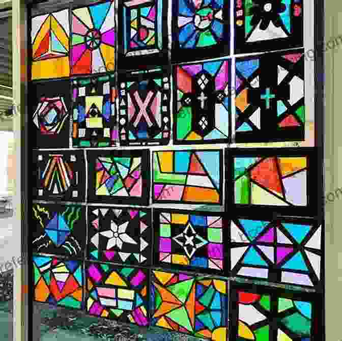 Tissue Paper Stained Glass Window Featuring Intricate Designs And Vibrant Colors, Casting Colorful Patterns On The Floor 35 Summer Crafts For Kids + 2 Free