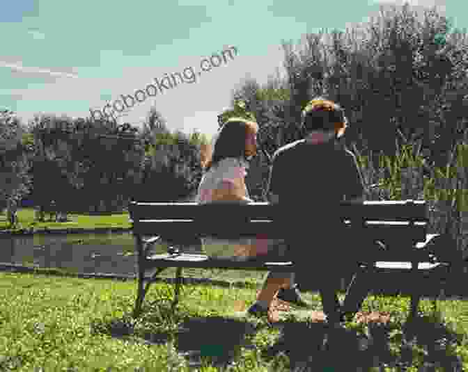 Two People, A Man And A Woman, Sitting On A Bench In A Park, Engrossed In Conversation. The Woman's Face Is Filled With A Mixture Of Excitement And Vulnerability. Miss Fitzgerald Angela Byrne